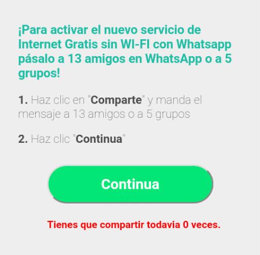 La nueva estafa de internet gratis que circula por WhatsApp