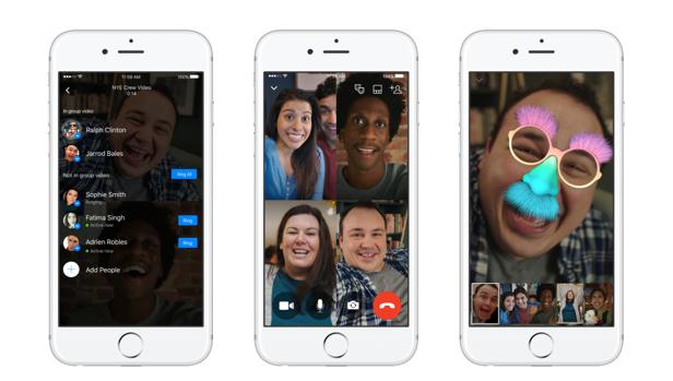 Facebook Messenger permite hacer videollamadas grupales de hasta 50 personas