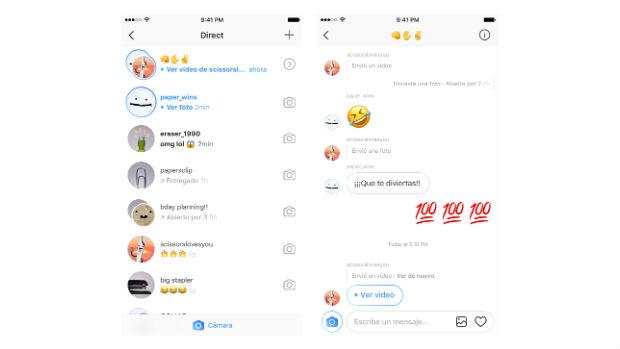 Instagram añade las fotos y videos efímeros en los mensajes privados