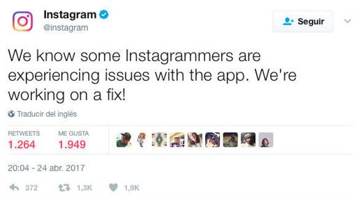 Instagram sufre su primera histórica caída