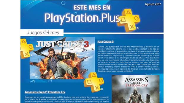Juegos gratis en Agosto con Playstation Plus