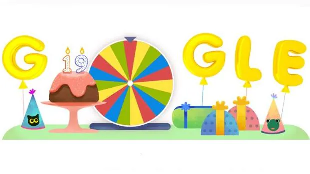 Así es la ruleta de la fortuna del 19 cumpleaños Google, un doodle con juegos tradicionales