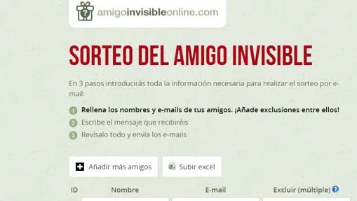 Cinco webs para sortear el amigo invisible por email