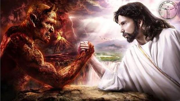 Las «fake news» rusas usaron la imagen de Jesucristo luchando contra Satanás