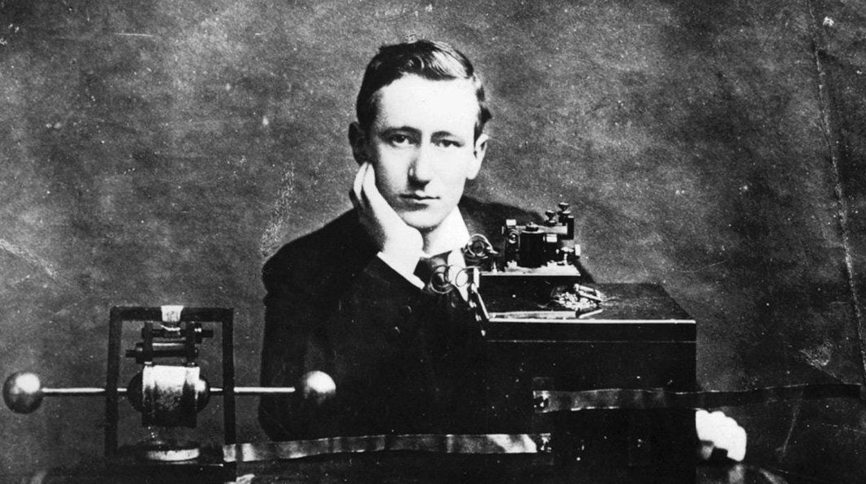 Guillermo Marconi, en una imagen de 1899