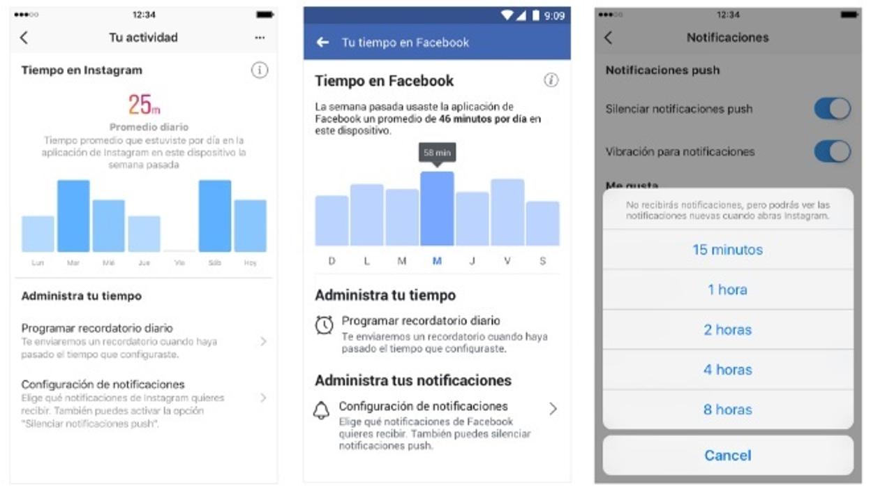 Desde ahora, Facebook e Instagram te contarán cuánto tiempo pasas en sus dominios