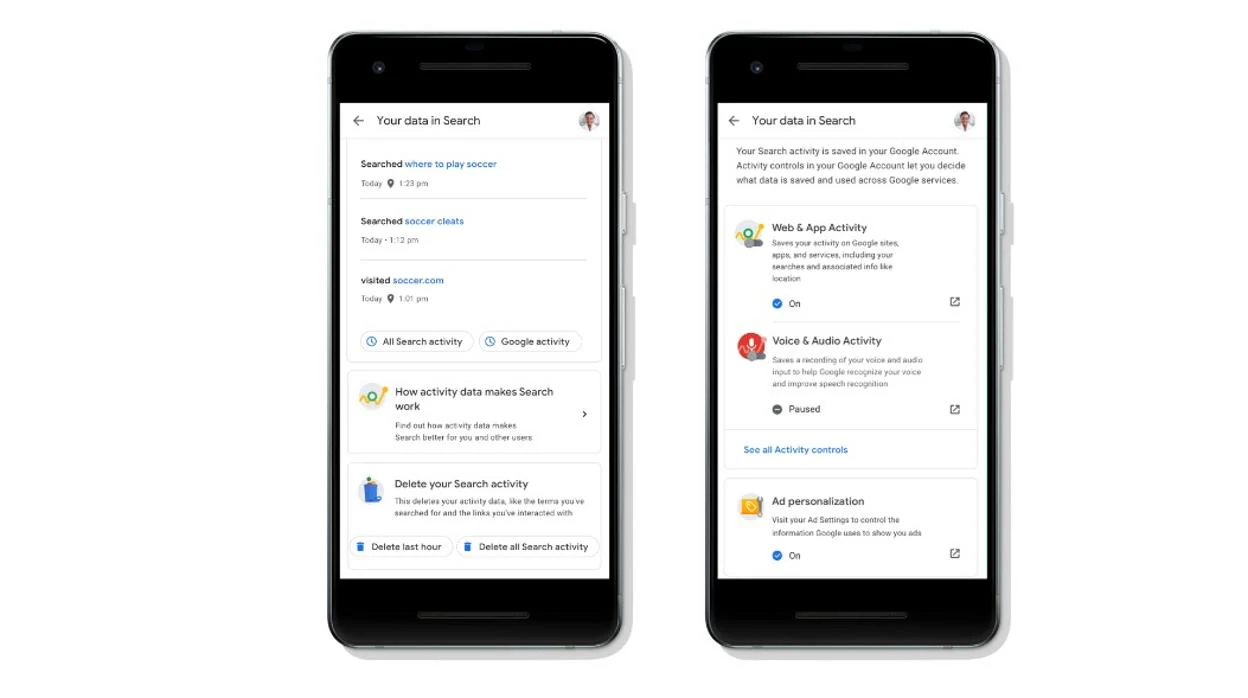 Google: cómo controlar tus datos desde el buscador del móvil
