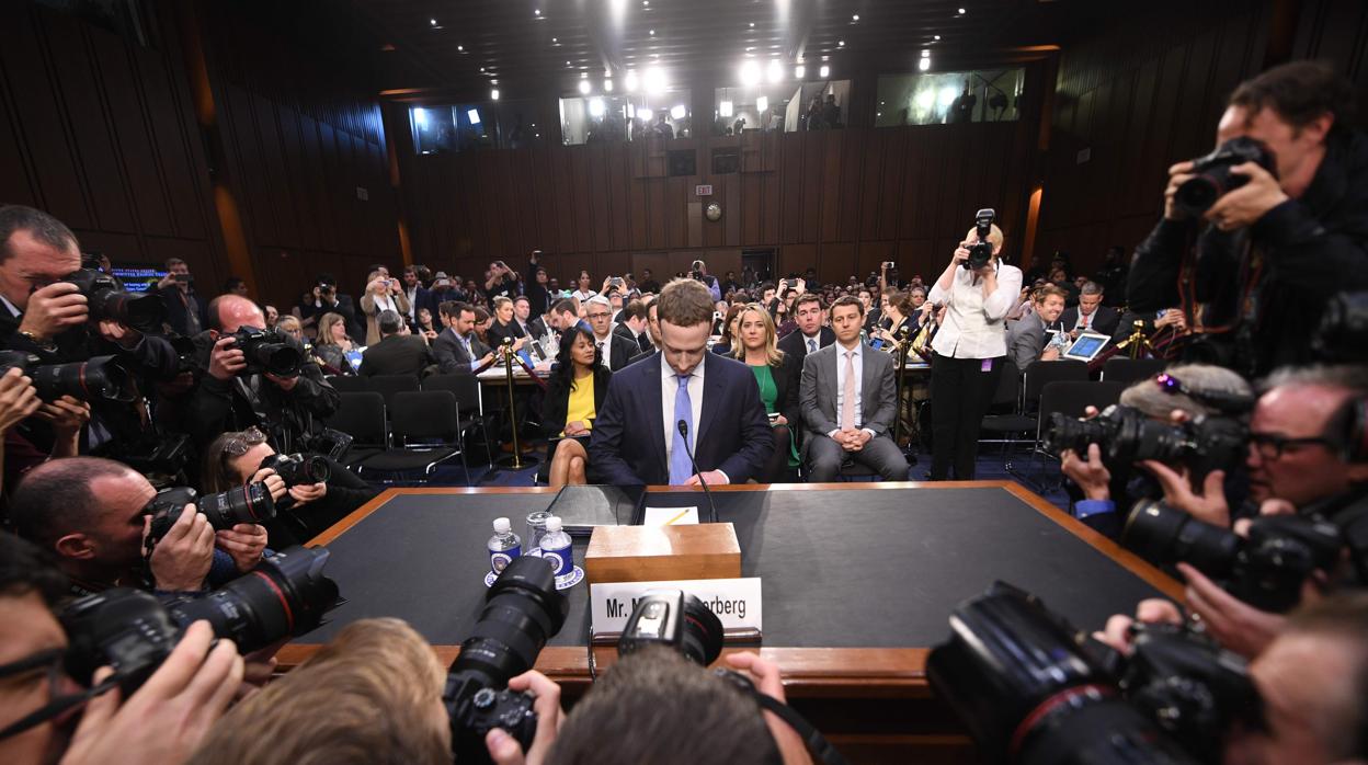 Mark Zuckerberg , CEO de Facebook, a su llegada al Senado el pasado mes de abril