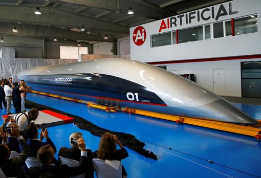 Presentación de la cápsula de Hyperloop el pasado mes de octubre