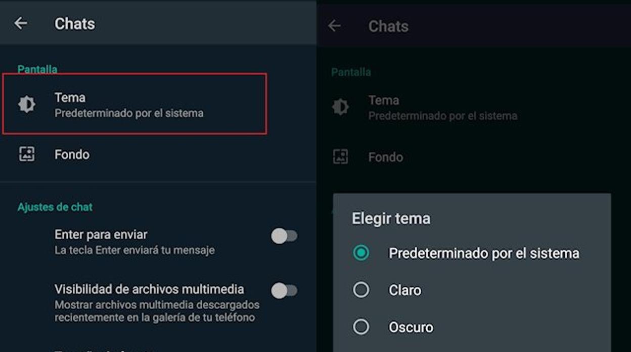 Cómo activar el modo oscuro de WhatsApp en móviles Android