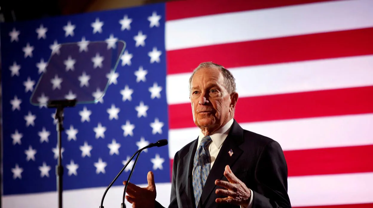 Michael Bloomberg, candidato demócrata, en una intervención