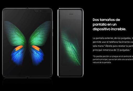 El Galaxy Fold cuenta con dos pantallas