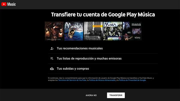Cómo pasar tu colección de Google Play Música a YouTube Music