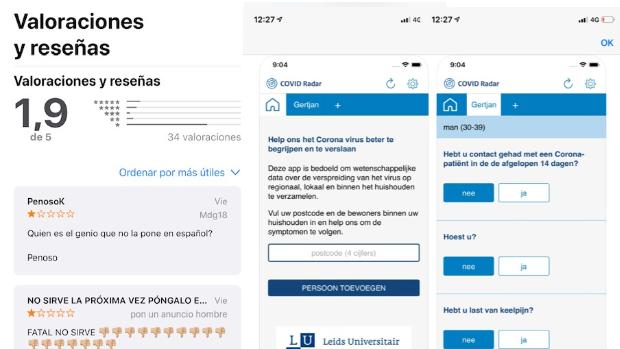Covid Radar no es Radar Covid aunque se parezca: una aplicación holandesa provoca la confusión de los españoles