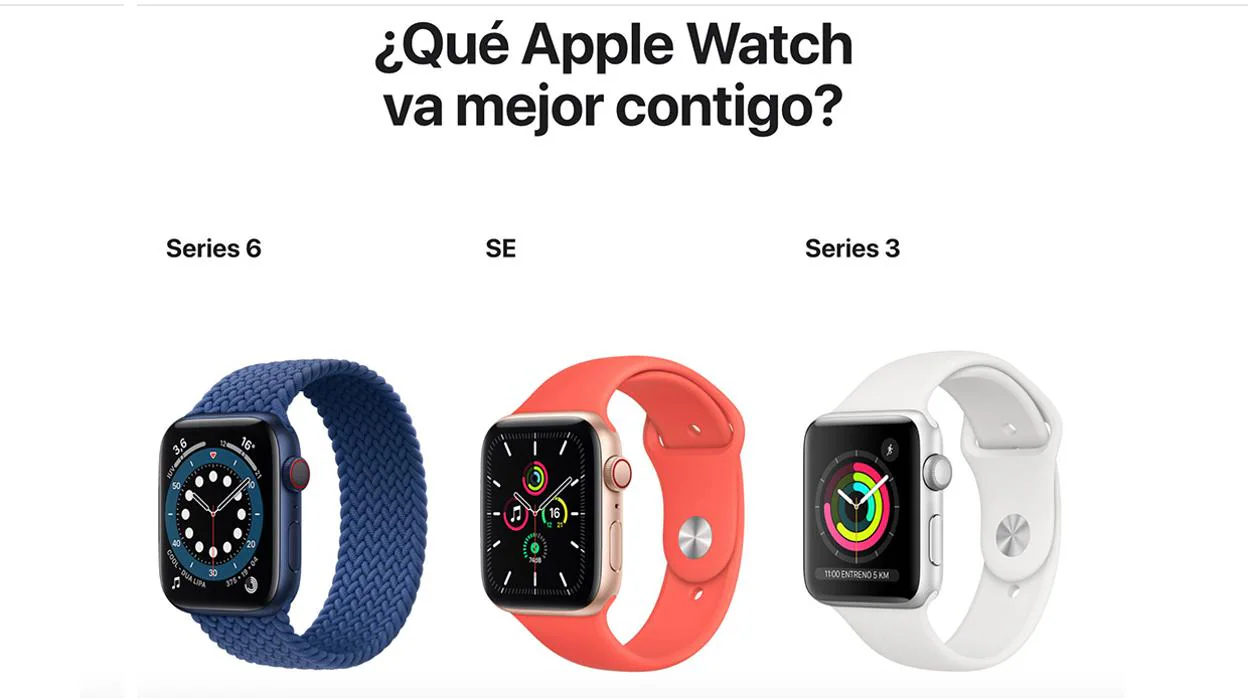 Apple ha optado por comercializar tres modelos de su reloj