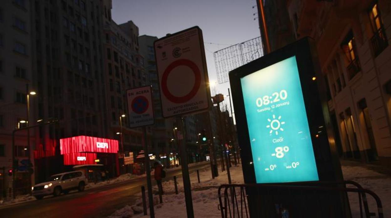 Madrid se despertó ayer, 12 de enero, a -8ºC