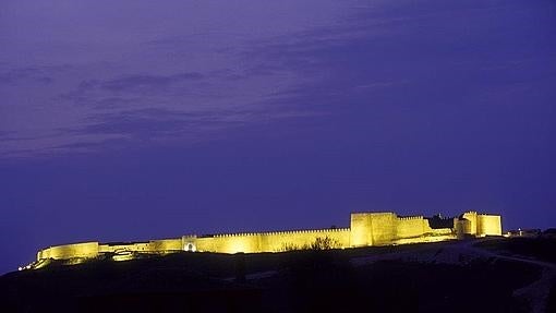 Imagen nocturna de Urueña, provincia de Valladolid