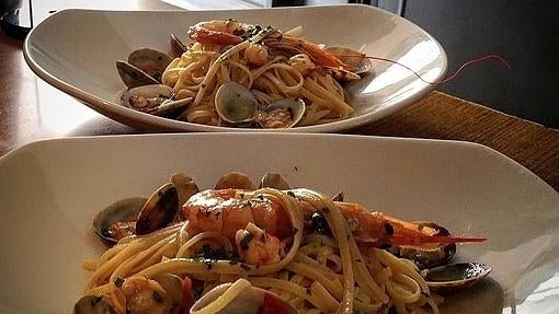 Linguine allo scoglio, en Anema e Core