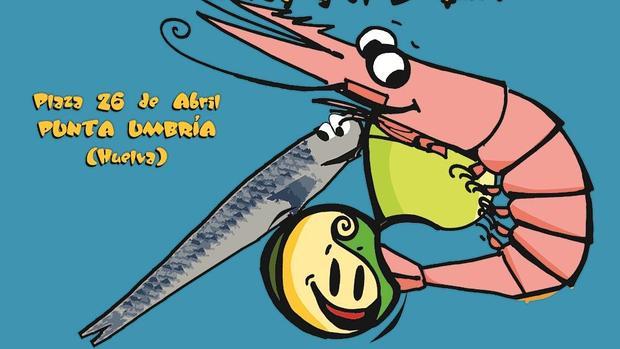 Cartel de la XXII edición de la Feria de la Gamba, la Chirla y el Boquerón