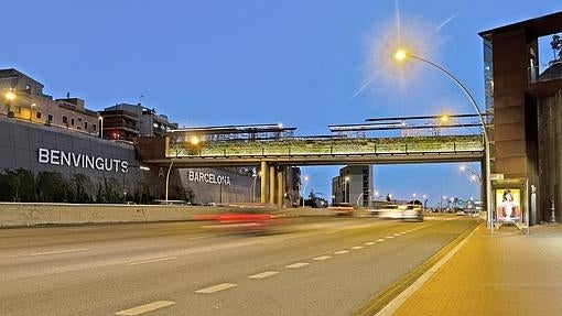 Puente en la Avenida Diagonal, en Barcelona