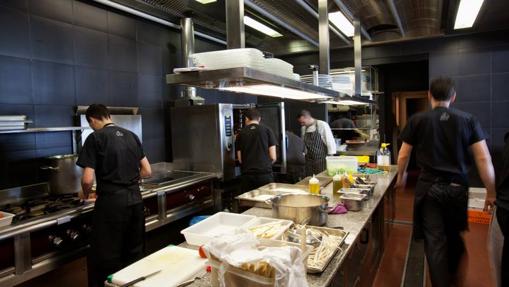 La cocina del restaurante Alborada