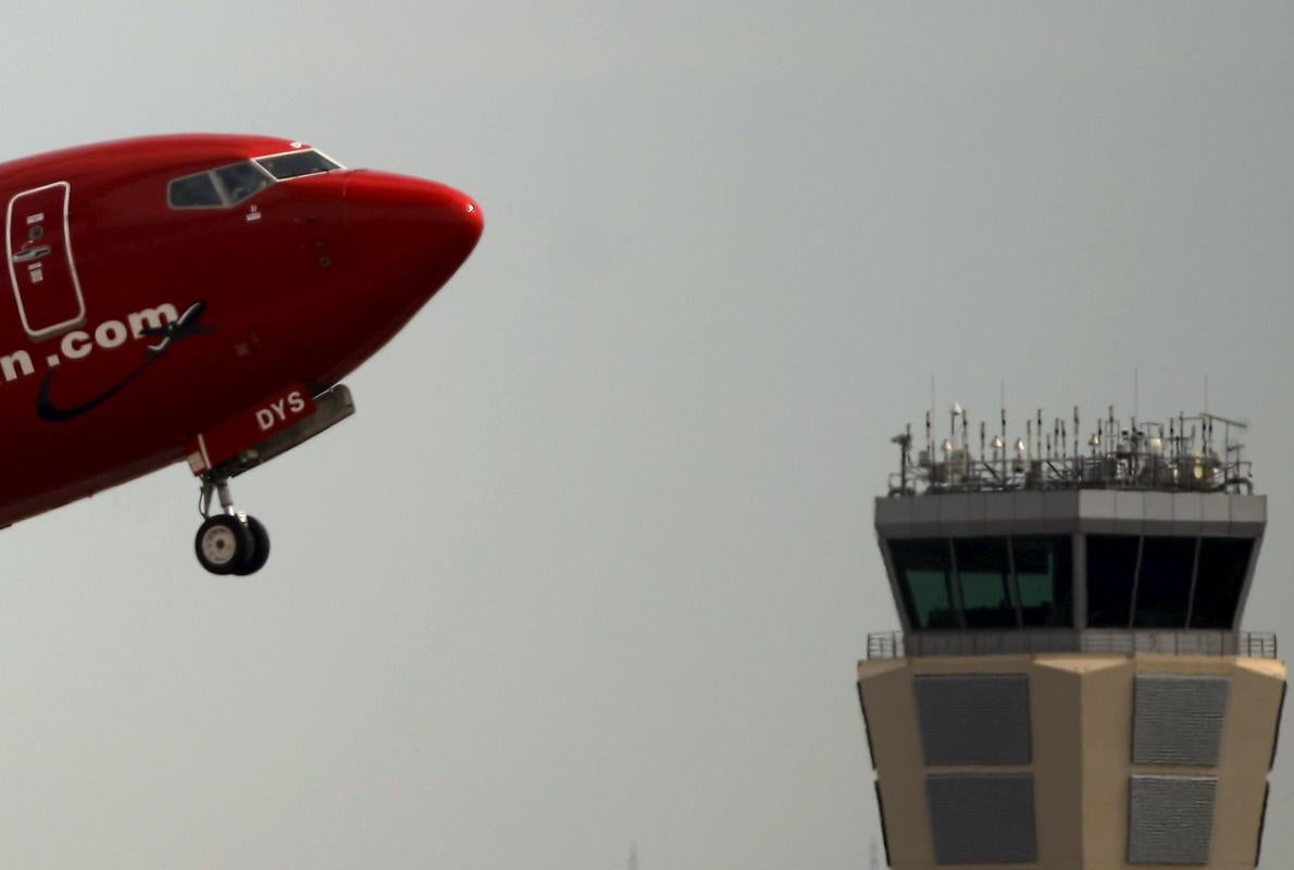 Un avión de Norwegian en el aeropuerto de Málaga