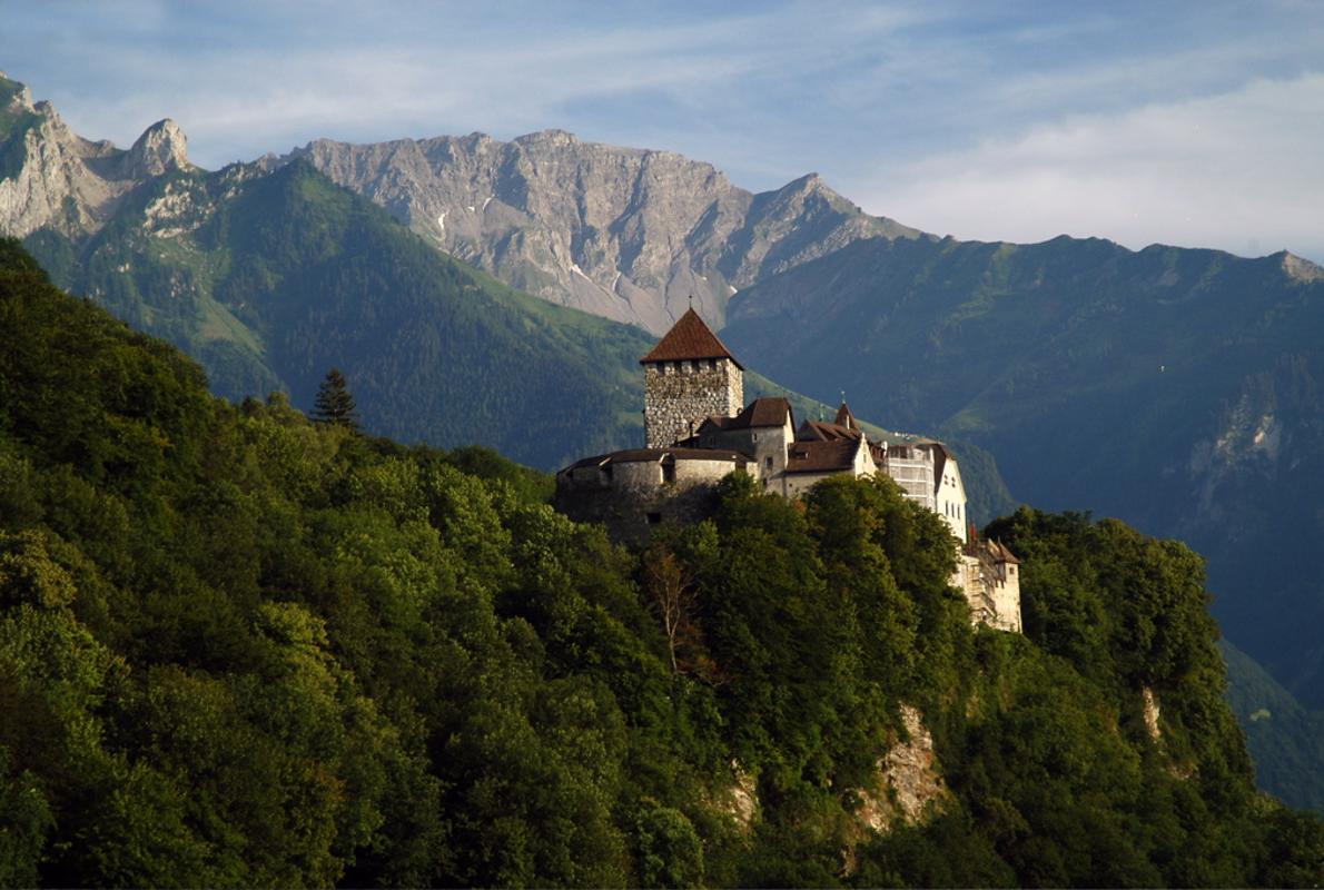 El castillo de Vaduz, en Liechtenstein.