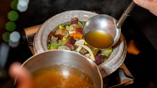 Uno de los platos de Yamamoto elaborados con productos del cerdo