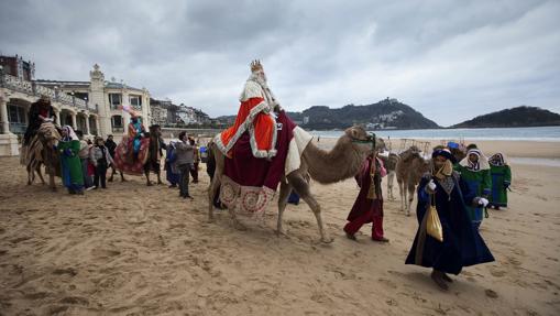 Los Reyes Magos, en La Concha (San Sebastián)