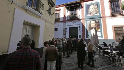 Entrada a la exposición sobre Murillo y Velázquez, en Sevilla