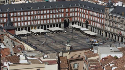 Vista aérea de la Plaza Mayor, Madrid