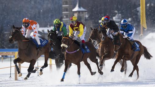 Una de las pruebas sobre el lago Saint Moritz el 12 de febrero de 2017