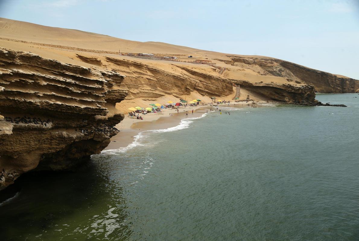 Fotografía tomada el 17 de febrero del 2017 de la playa denominada como «El raspón», dentro de la Reserva de Paracas