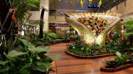 Jardines en la terminal 2 de Changi