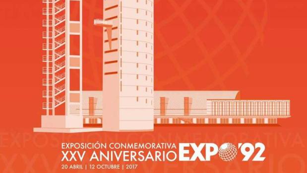 Cartel de la Exposición Conmemortativa del 25 aniversario de la Expo 92