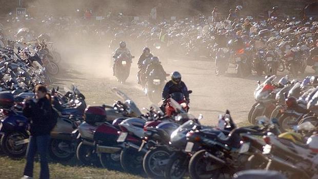 Concentración de motos en el Circuito de Jerez
