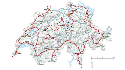 La Gran Ruta de Suiza recorre los sitios más interesantes de Suiza, por carreteras espectaculares