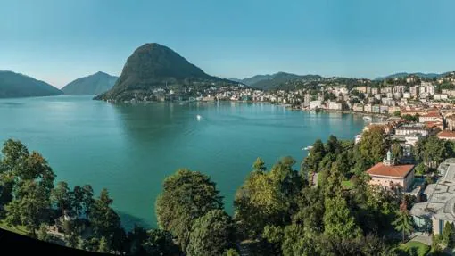 Panorama de Lugano, con su lago