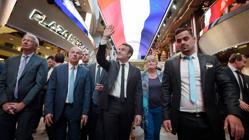 Emmanuel Macron, en el MSC Meraviglia