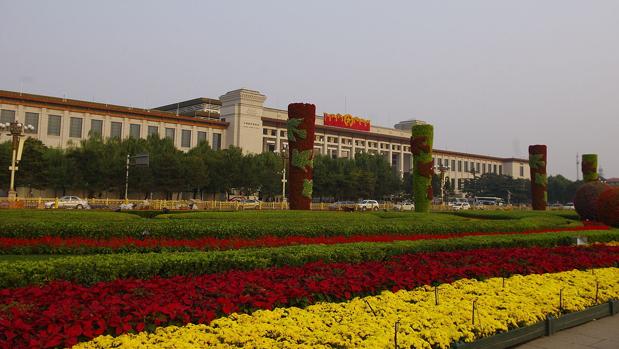 Exterior del Museo Nacional de China, en Pekín
