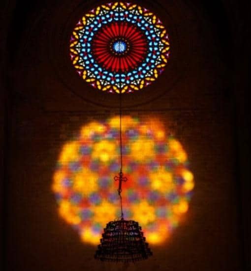 Espectáculo del Ocho, visto de cerca, en la catedral de Palma de Mallorca