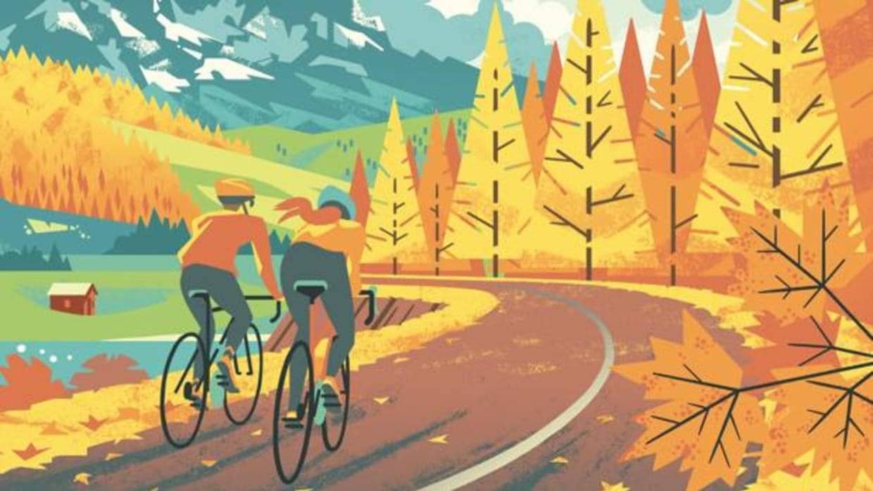 Ilustración de «Las mejores rutas del mundo en bicicleta»