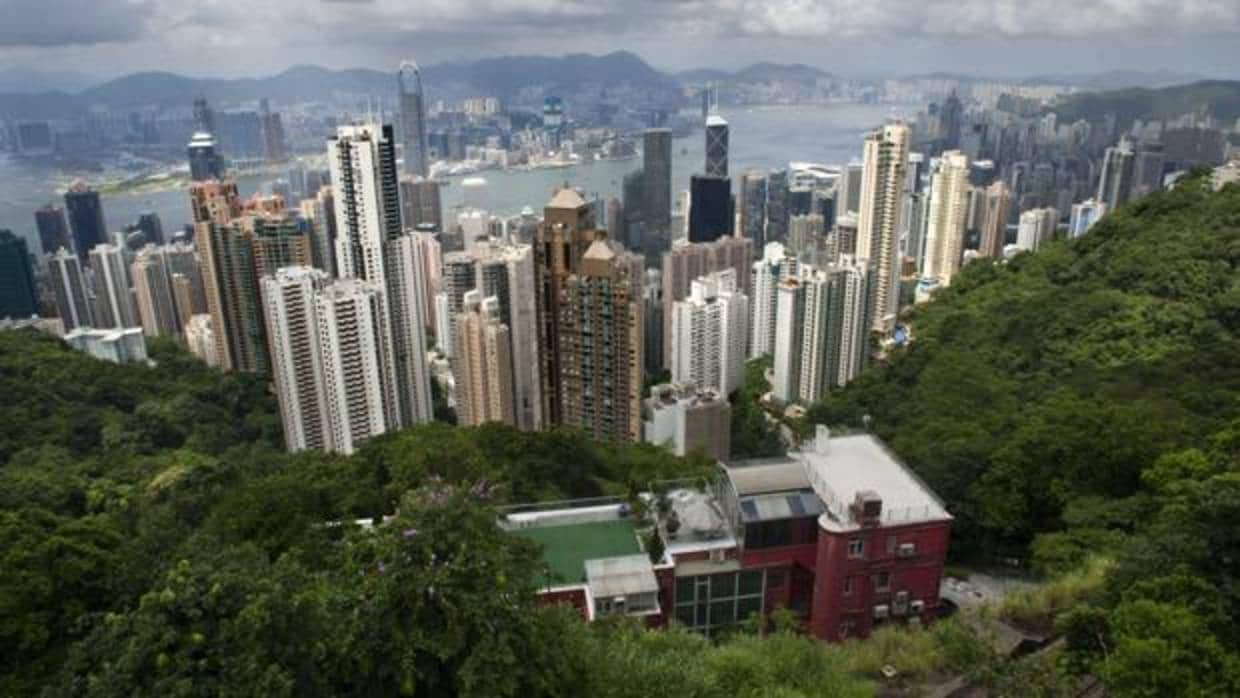 Skyline de la ciudad de Hong Kong