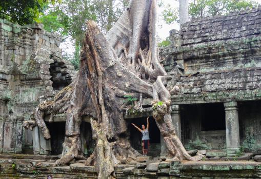 La madrileña en Angkor, Camboya