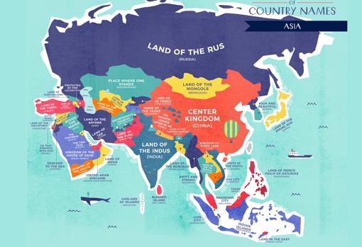 Cuál es el significado real del nombre de cada país (incluido España)