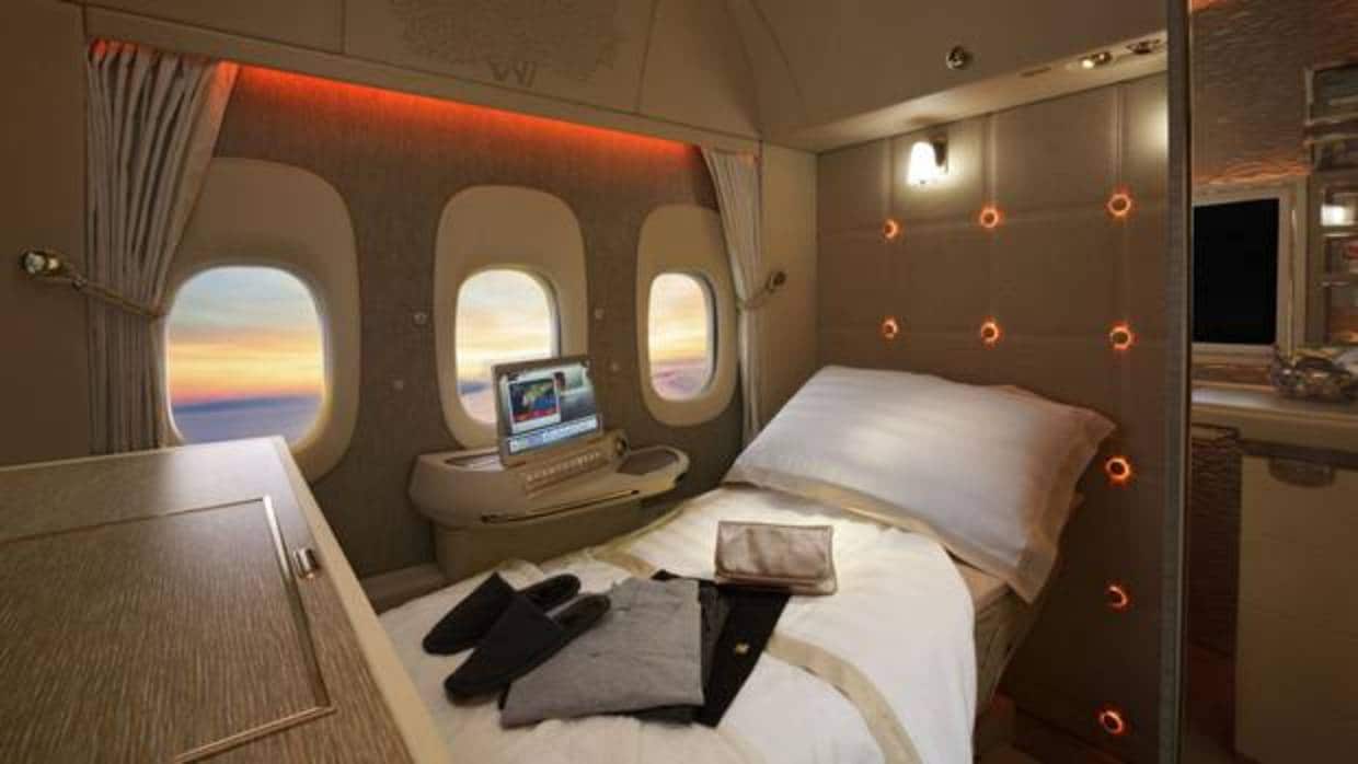 Imagen de la nueva suite de Emirates, que presenttará en el Arabian Travel Market
