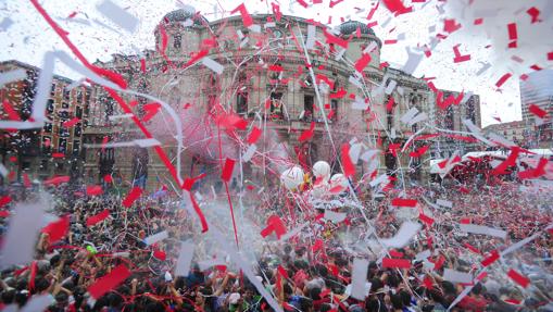 Txupinazo de la Semana Grande Bilbao, nueve días llenos de cultura, deporte y fuegos artificiales