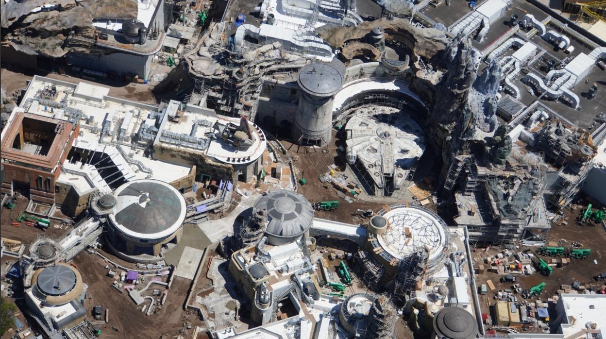 Construcción del parque Star Wars: Galaxy's Edge