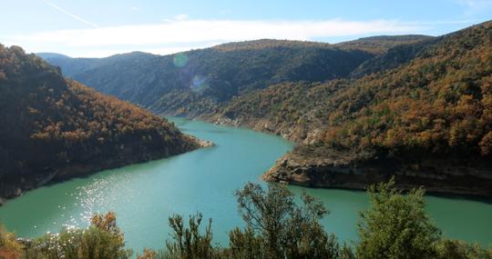Embalse de Canelles, frontera natural entre Huesca y Lérida