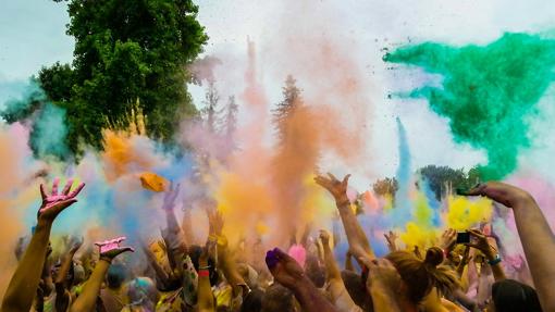 Colores del Holi Festival en la India